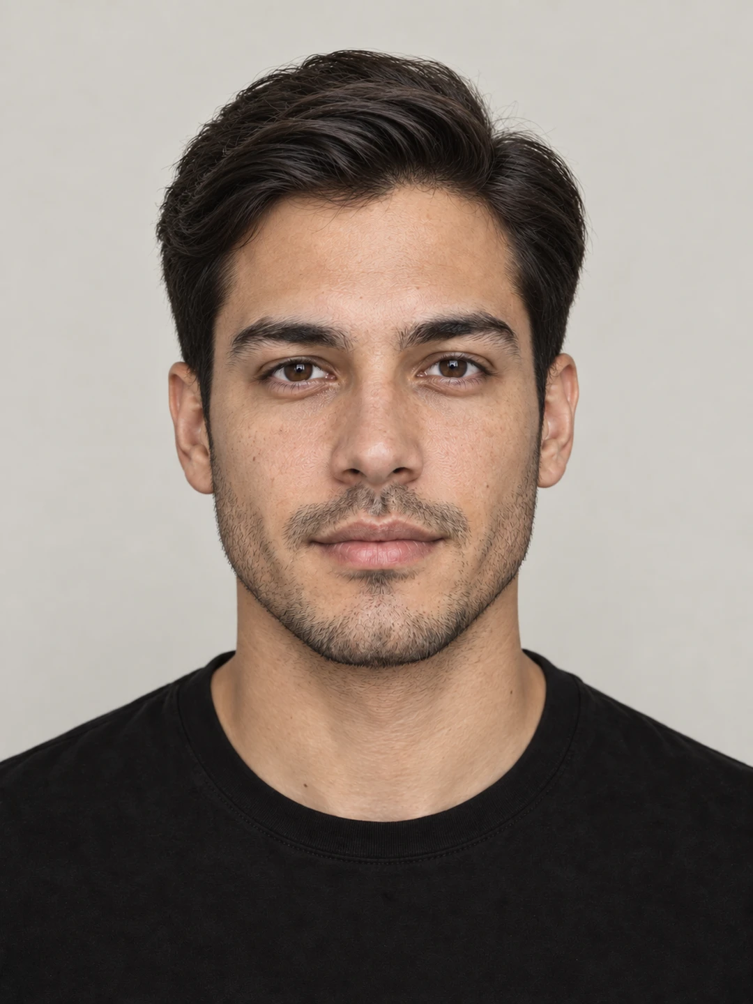 Example face, untreated version and the same person with habits corrected