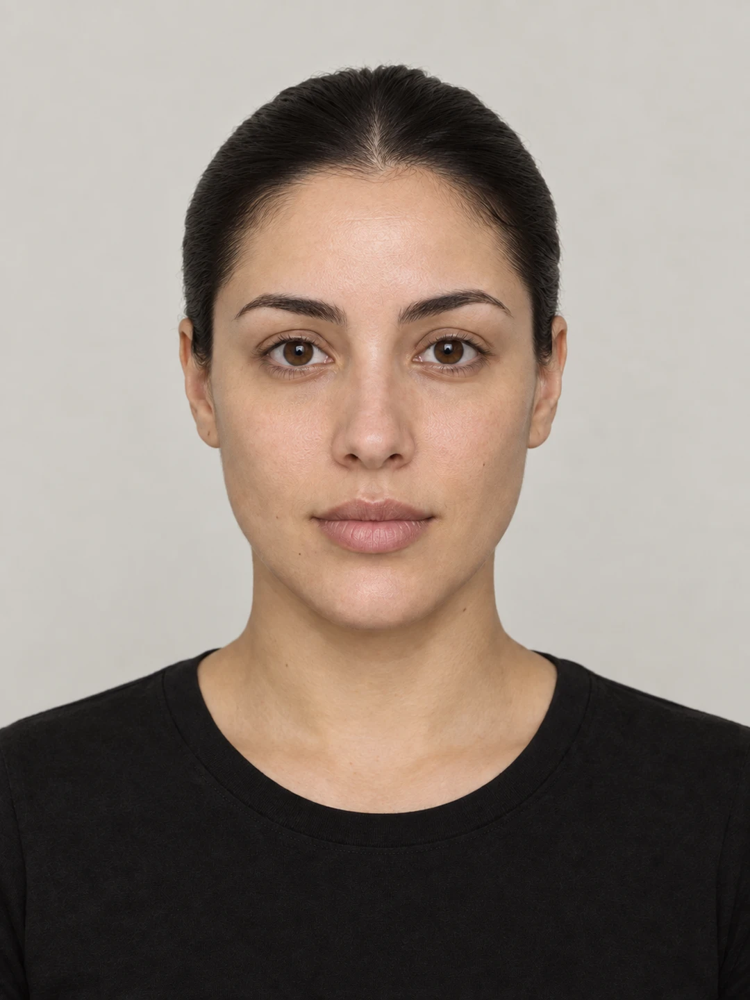 Example face, untreated version and the same person with habits corrected