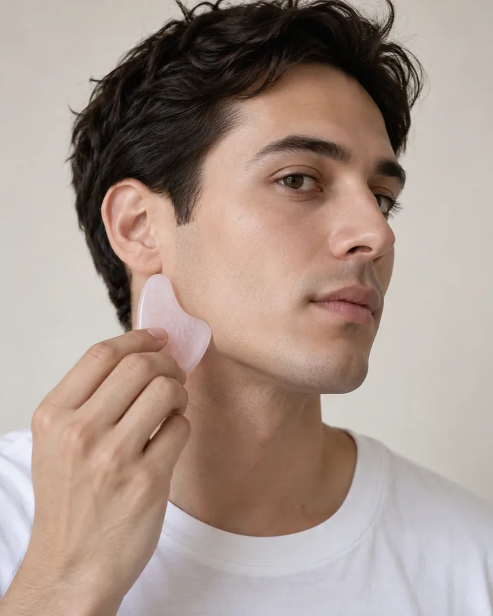 Gua sha jawline routine
